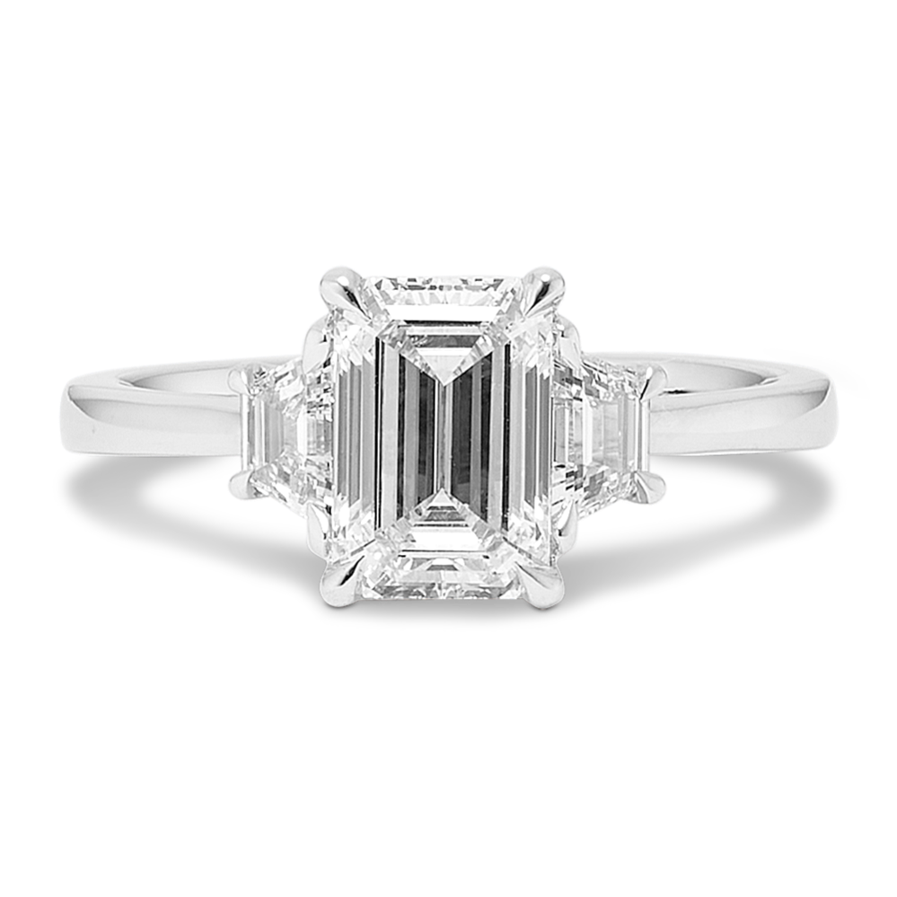 Trapezoid & EC 2ct Lab-Grown Diamond Ring