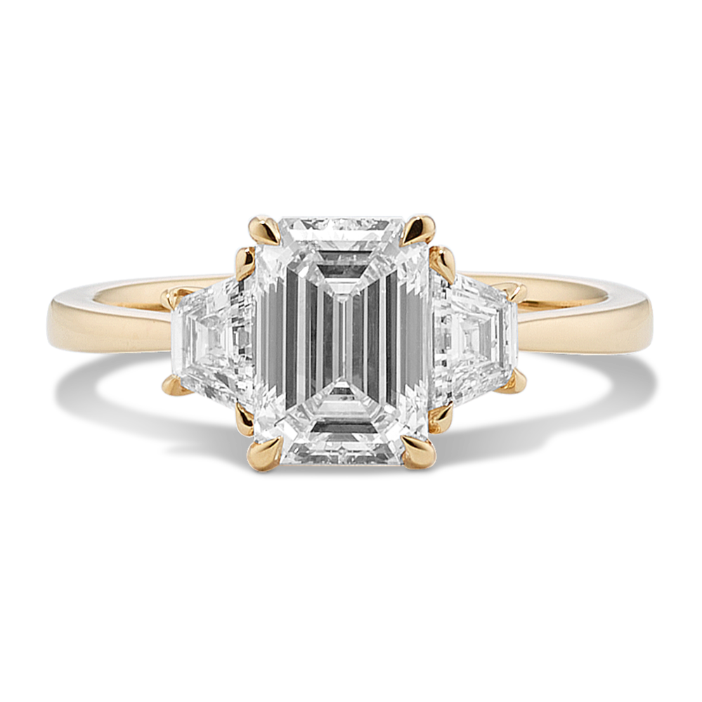 Trapezoid & EC 2ct Lab-Grown Diamond Ring