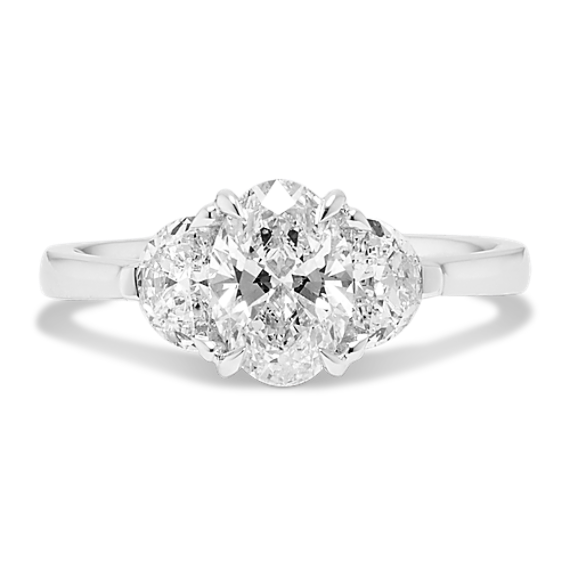 Half-Moon & Oval 1 1/2ct Lab-Grown Diamond Ring