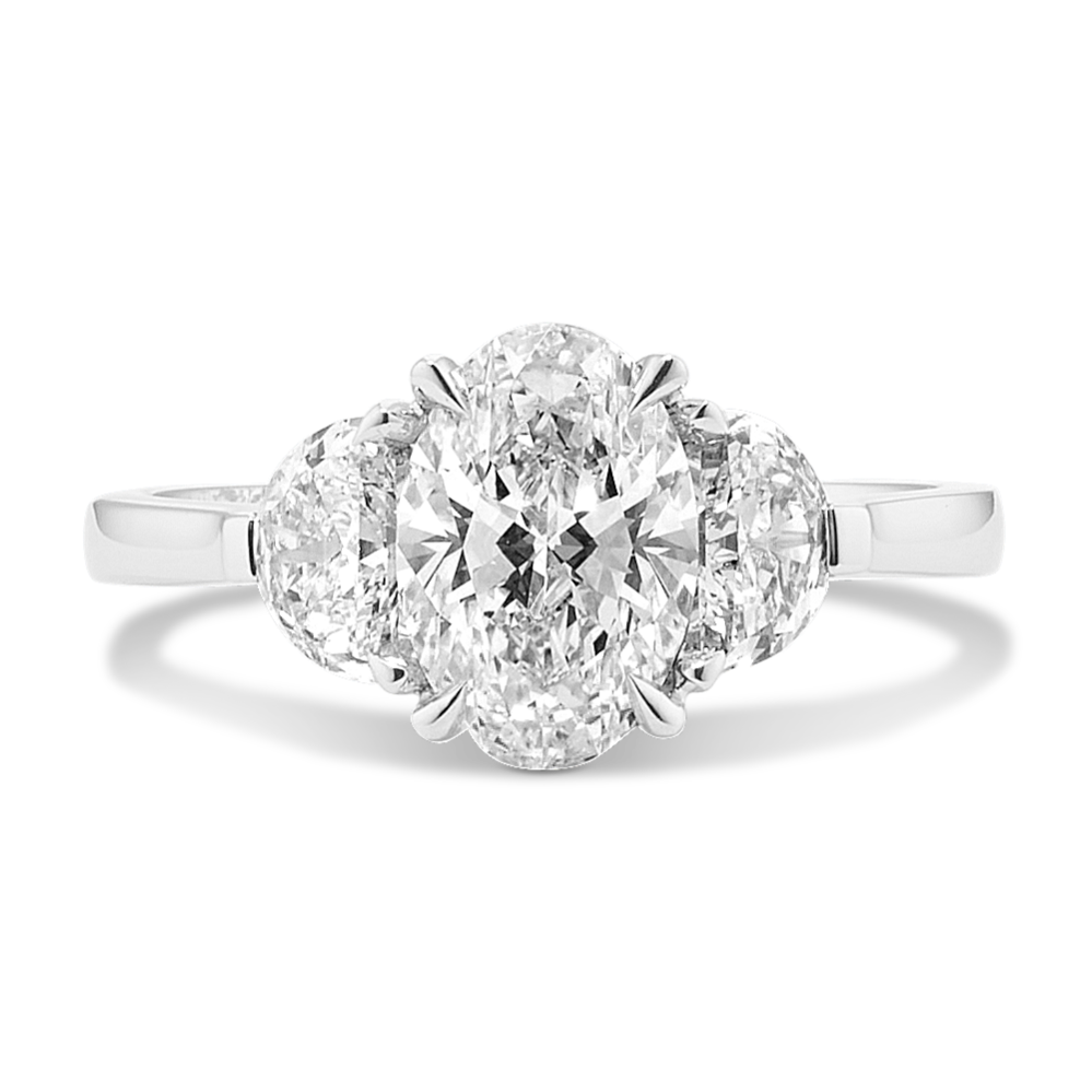 Half-Moon & Oval 2 1/4ct Lab-Grown Diamond Ring