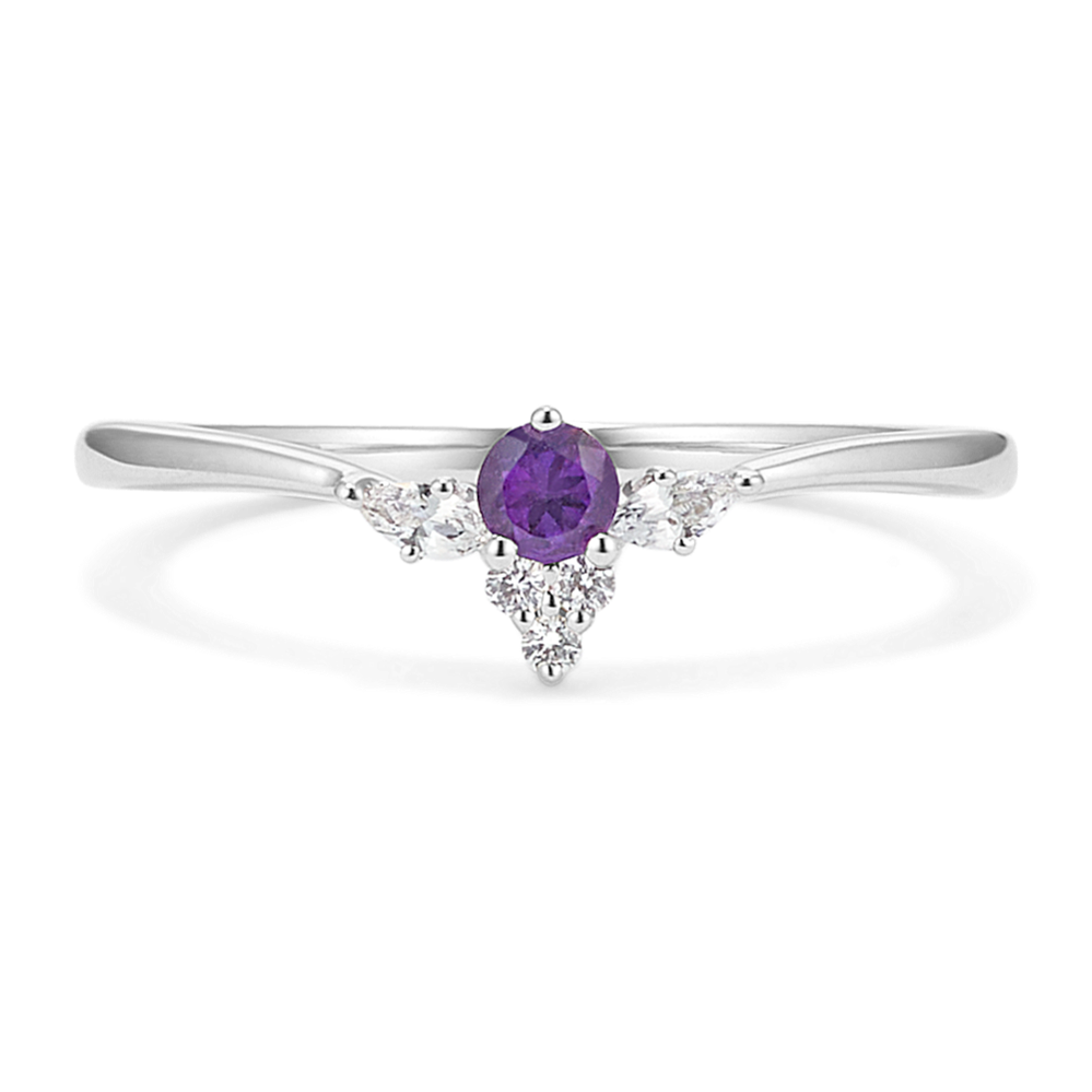 Aviana Amethyst White Sapphire Ring