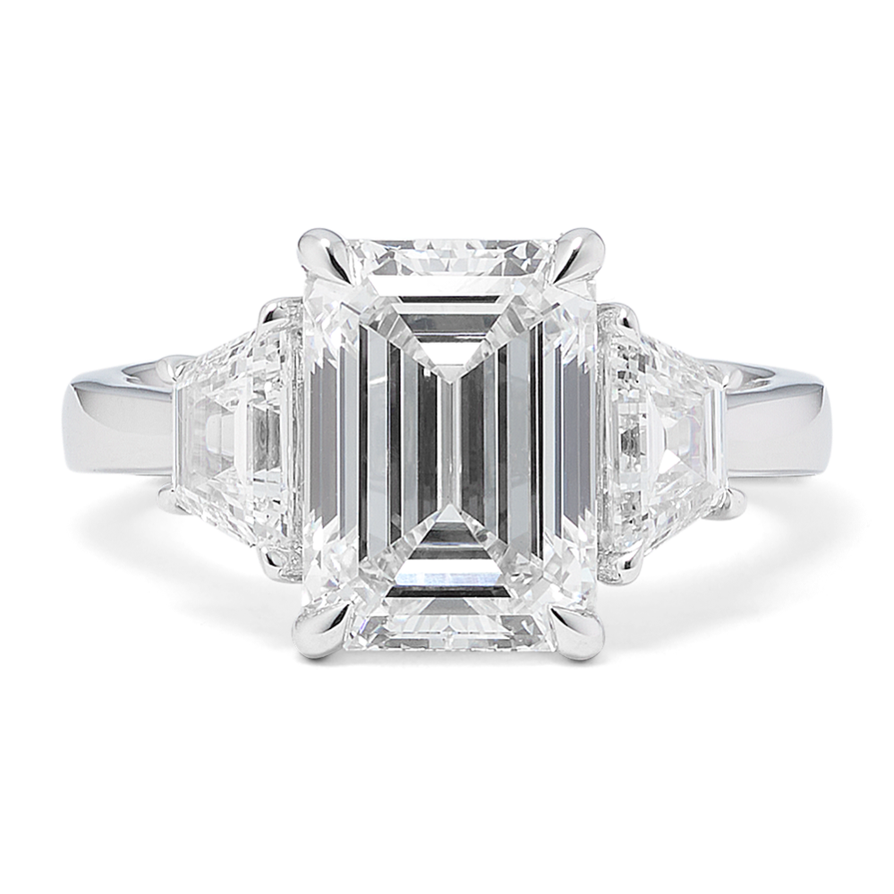 Trapezoid & EC 5ct Lab-Grown Diamond Ring