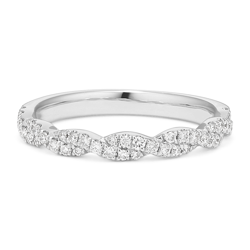 Lace Diamond Pave Infinity Band in Platinum