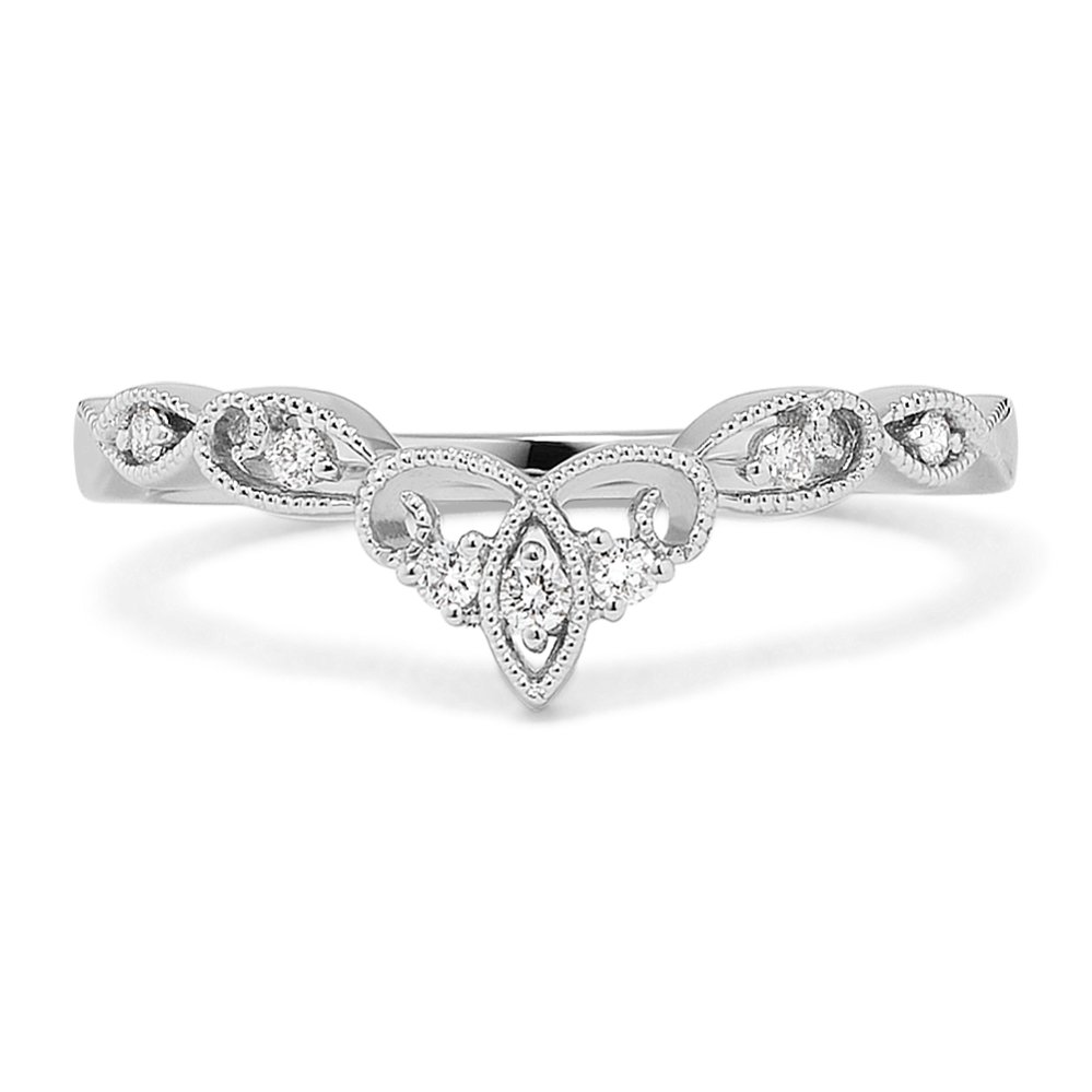 Lorraine Diamond Contour Band in Platinum