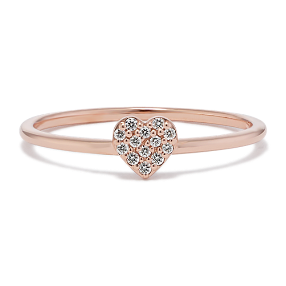 Diamond Pave Heart Ring