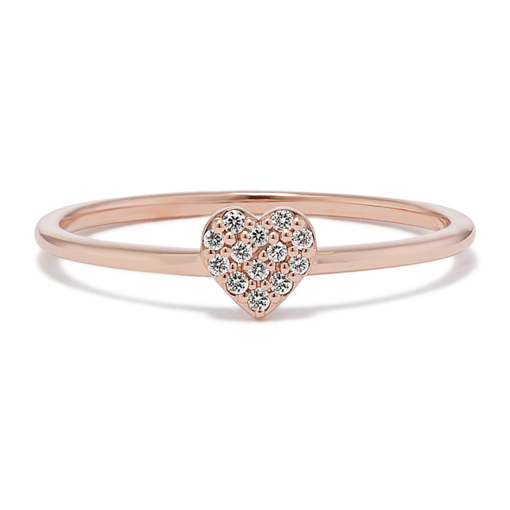 Diamond Pave Heart Ring
