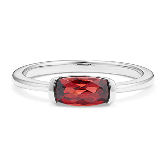 Melina Garnet Ring - Sterling Silver