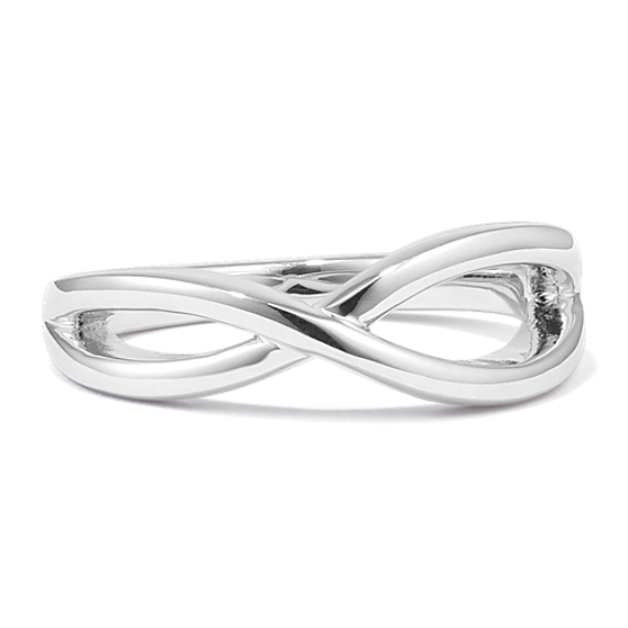Asymmetrical Sterling Silver Infinity Ring