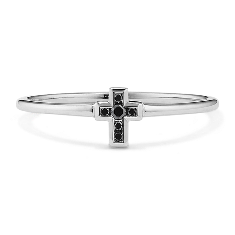 Black Diamond Cross Ring