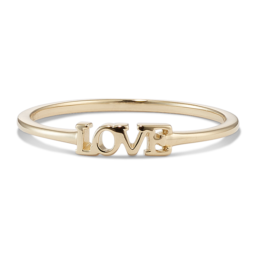 14K Yellow Gold Love Ring