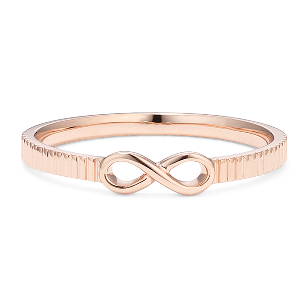 Fluted 14K Rose Gold Infinity Band