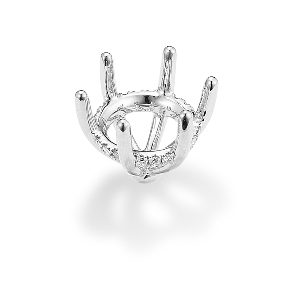 Rosebud Diamond Decorative Crown (Holds approx. 9mm Round)