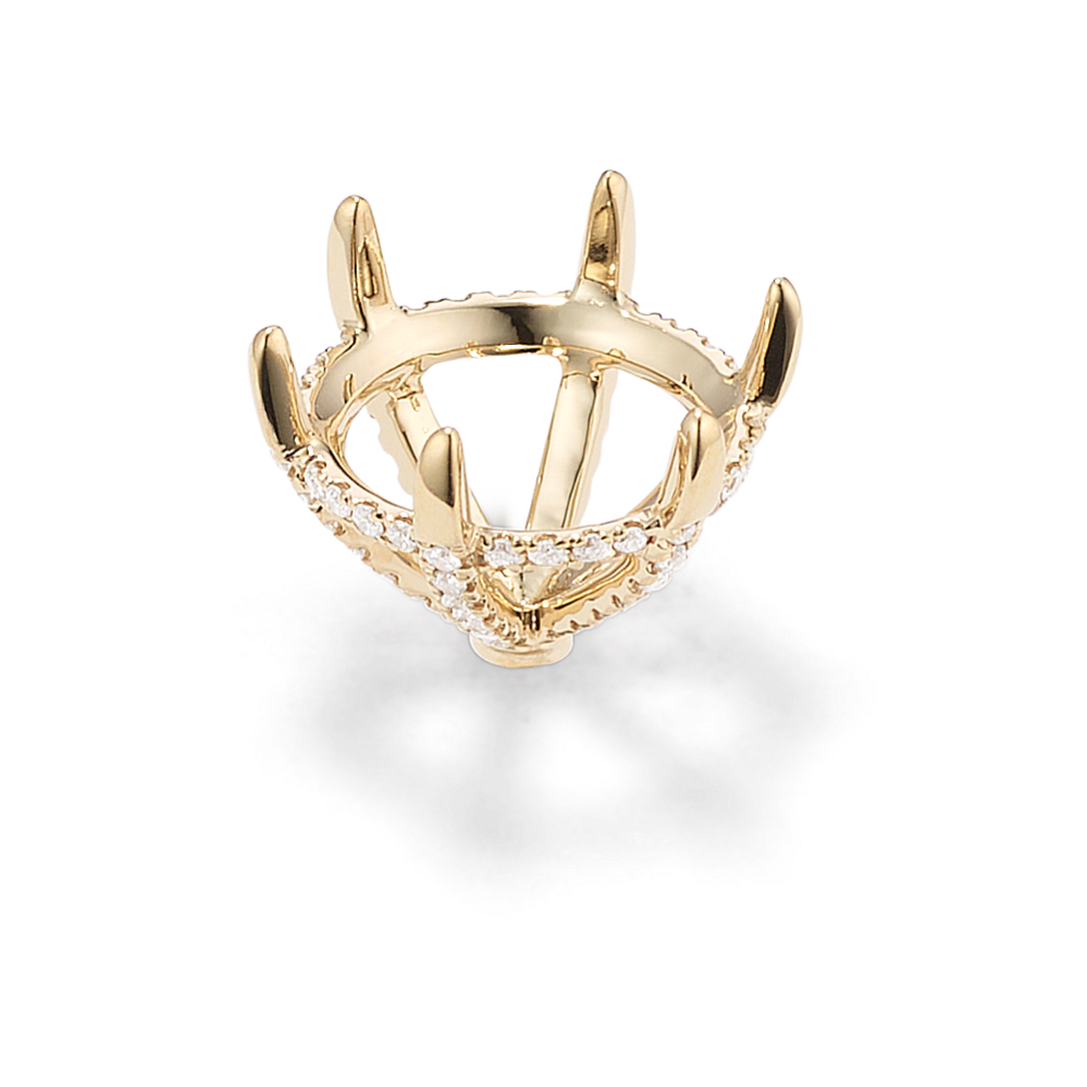 Pedestal Diamond Decorative Crown (Holds approx. 11mm Round)