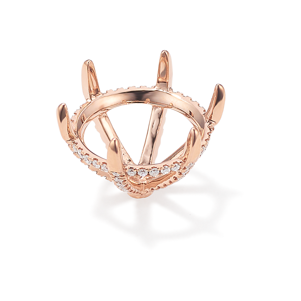 Pedestal Diamond Decorative Crown (Holds approx. 12mm Round)