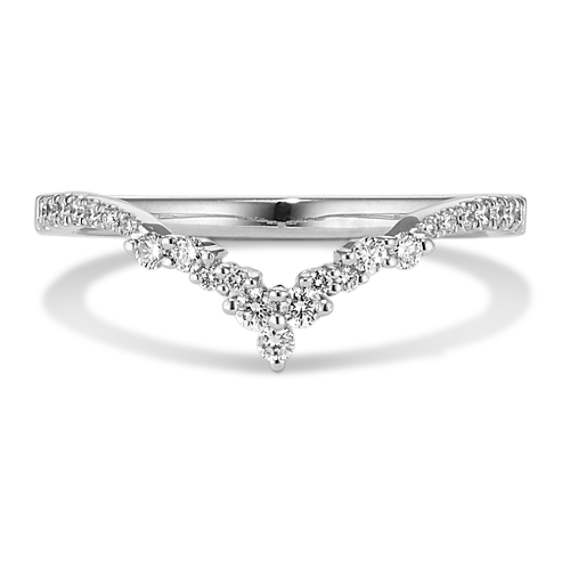 Suri Diamond Chevron Band in Platinum