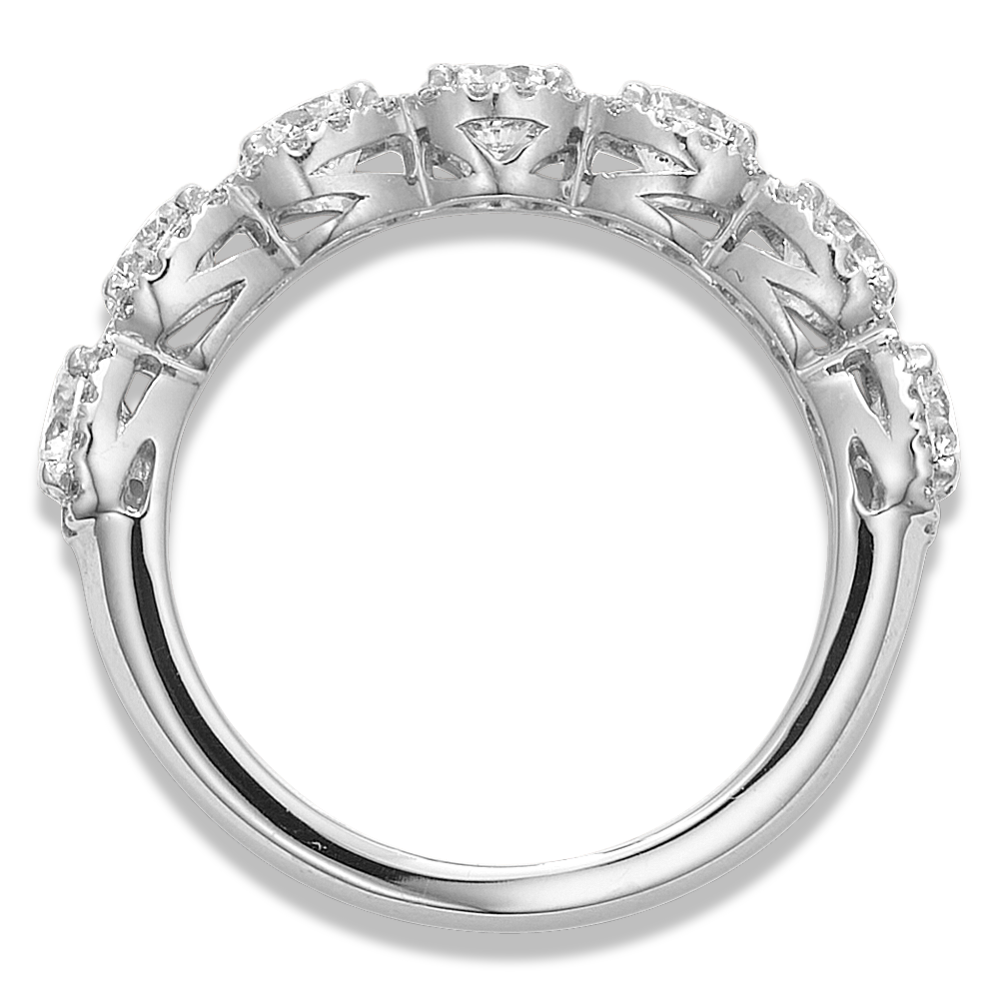 Moondance MultiHalo Diamond Band in Platinum Shane Co.