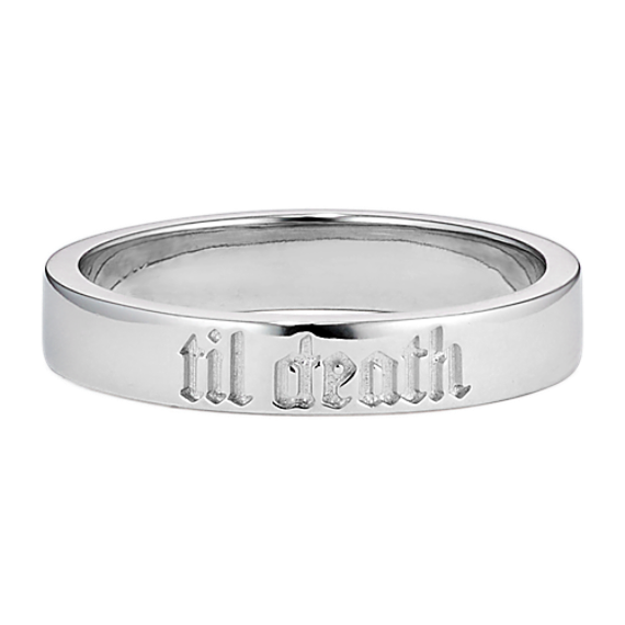 Til Death 14K White Gold Band (3.5mm)