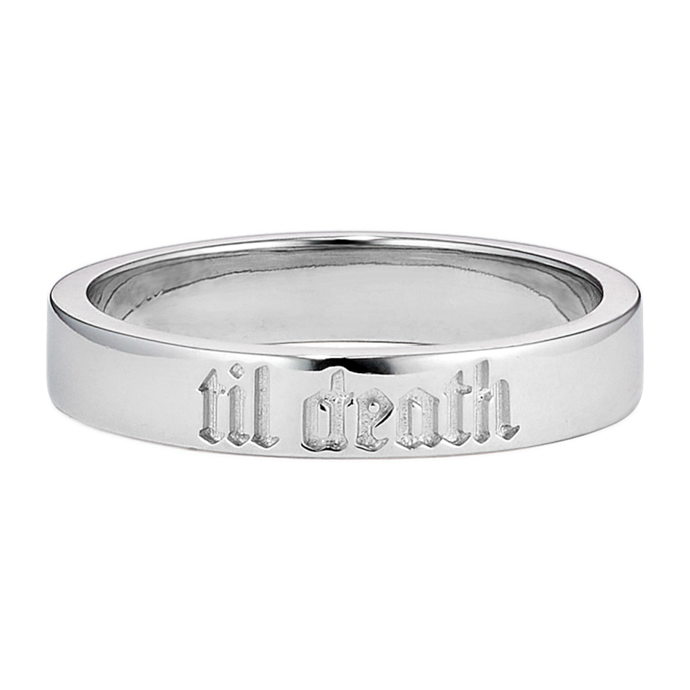 Til Death 14K White Gold Band (3.5mm) | Shane Co.