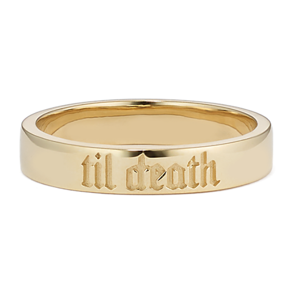 Til Death 14K Yellow Gold Band (3.5mm) | Shane Co.