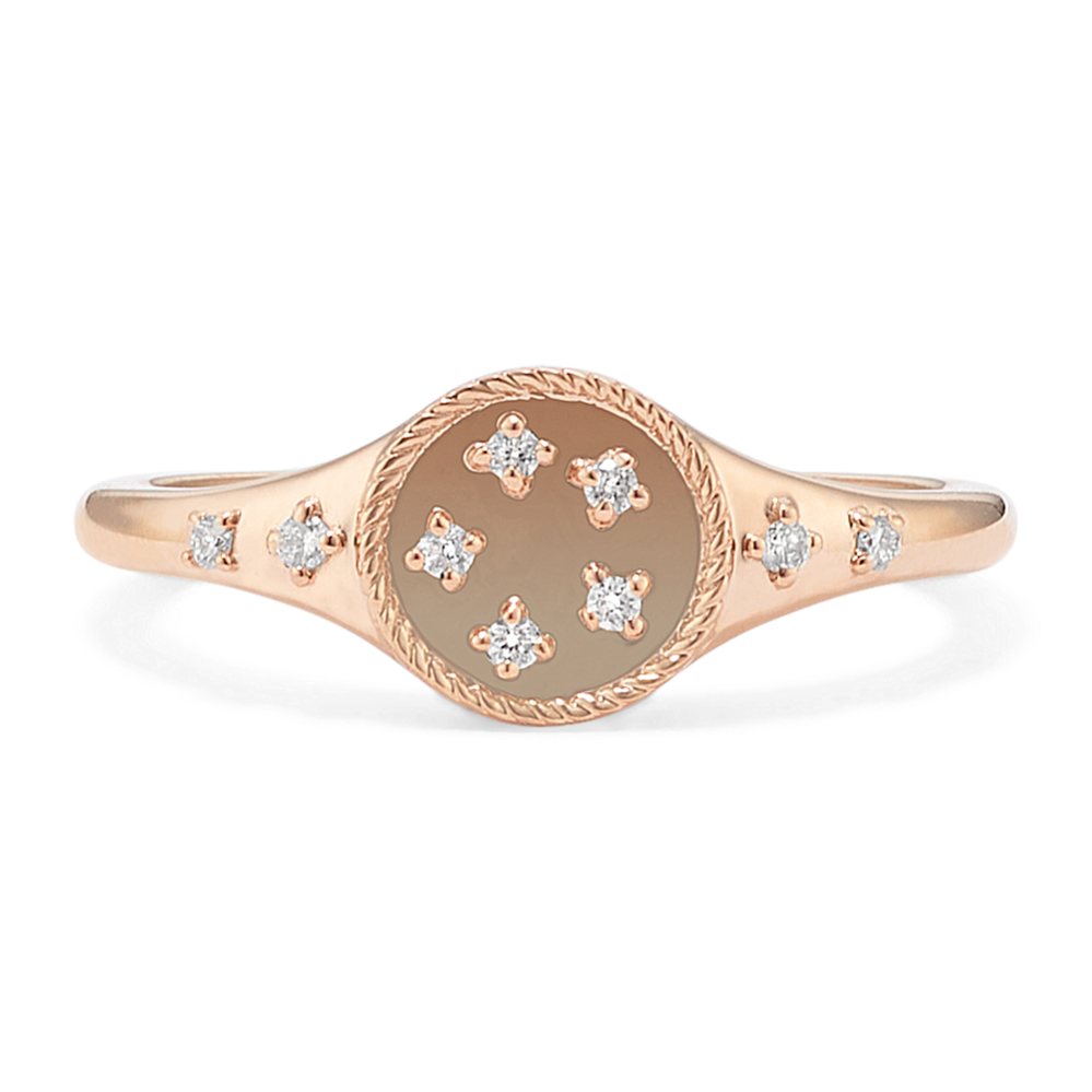 Estella Diamond Signet Ring