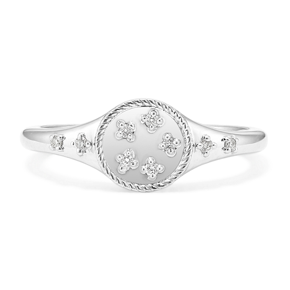 Estella Diamond Signet Ring