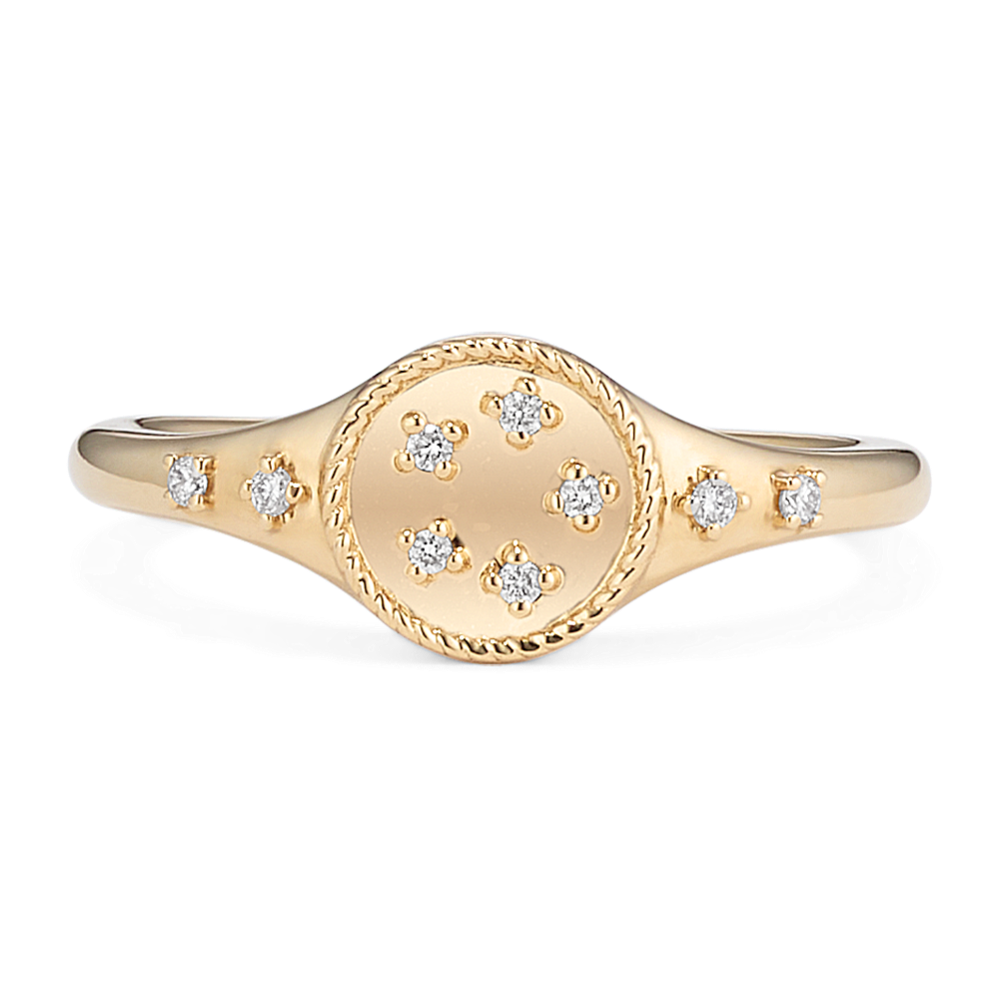 Estella Diamond Signet Ring