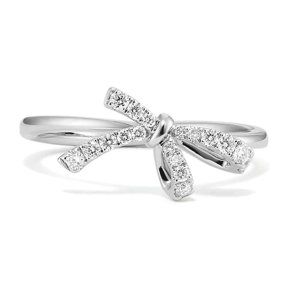 Diamond Pave Bow Ring