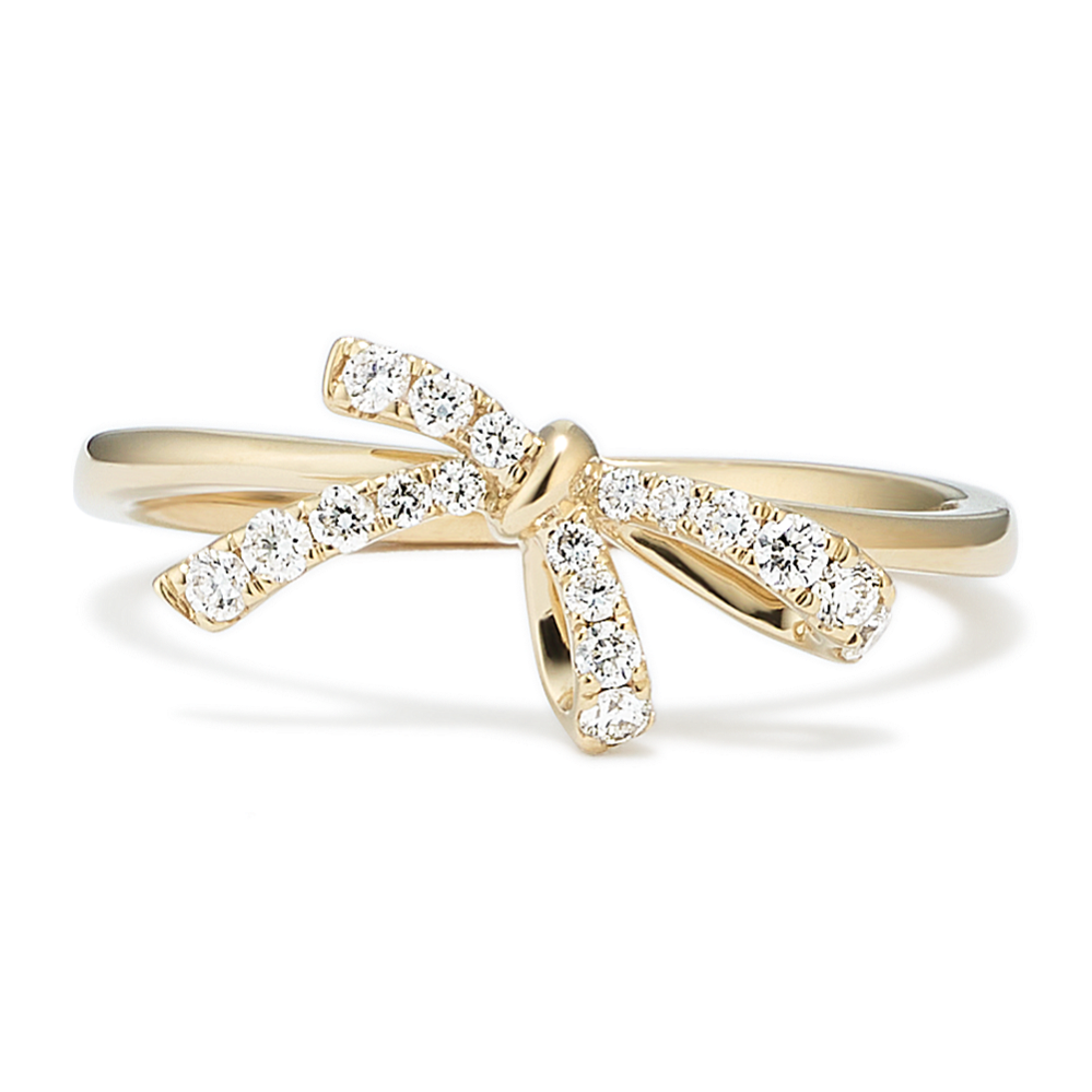 Diamond Pave Bow Ring