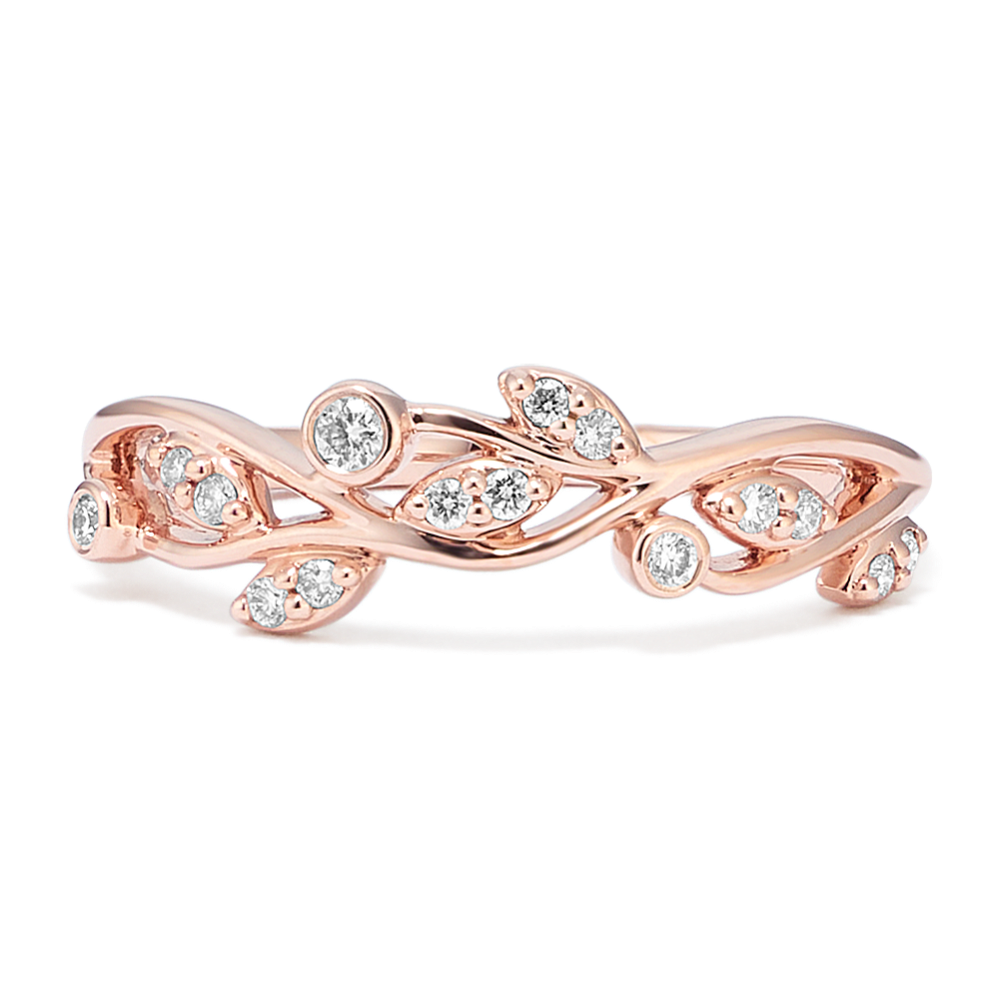 Luminous Leaves Diamond Ring