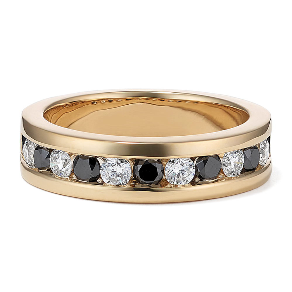 Unity Black & White Diamond Band (6mm)