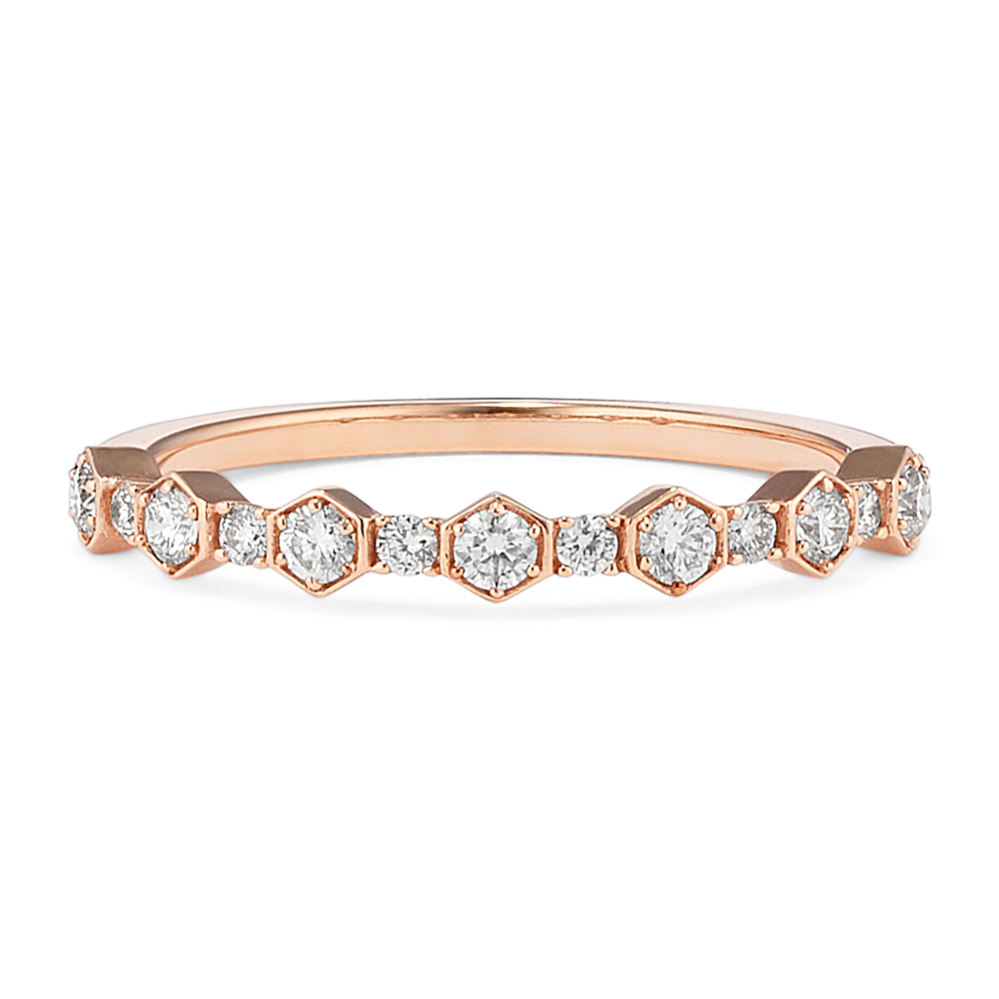 Natural Diamond Alternating Stackable Mother's Family Ring