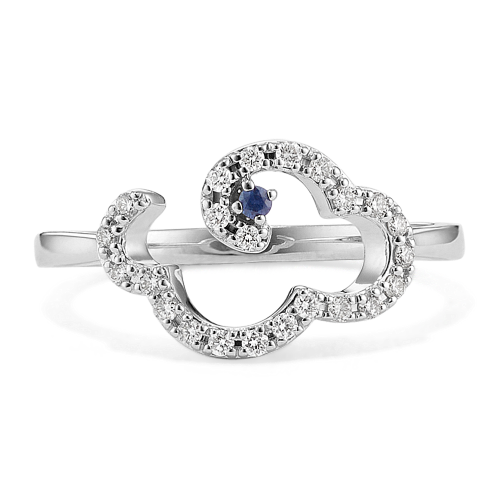 Diamond & Sapphire Cloud Ring