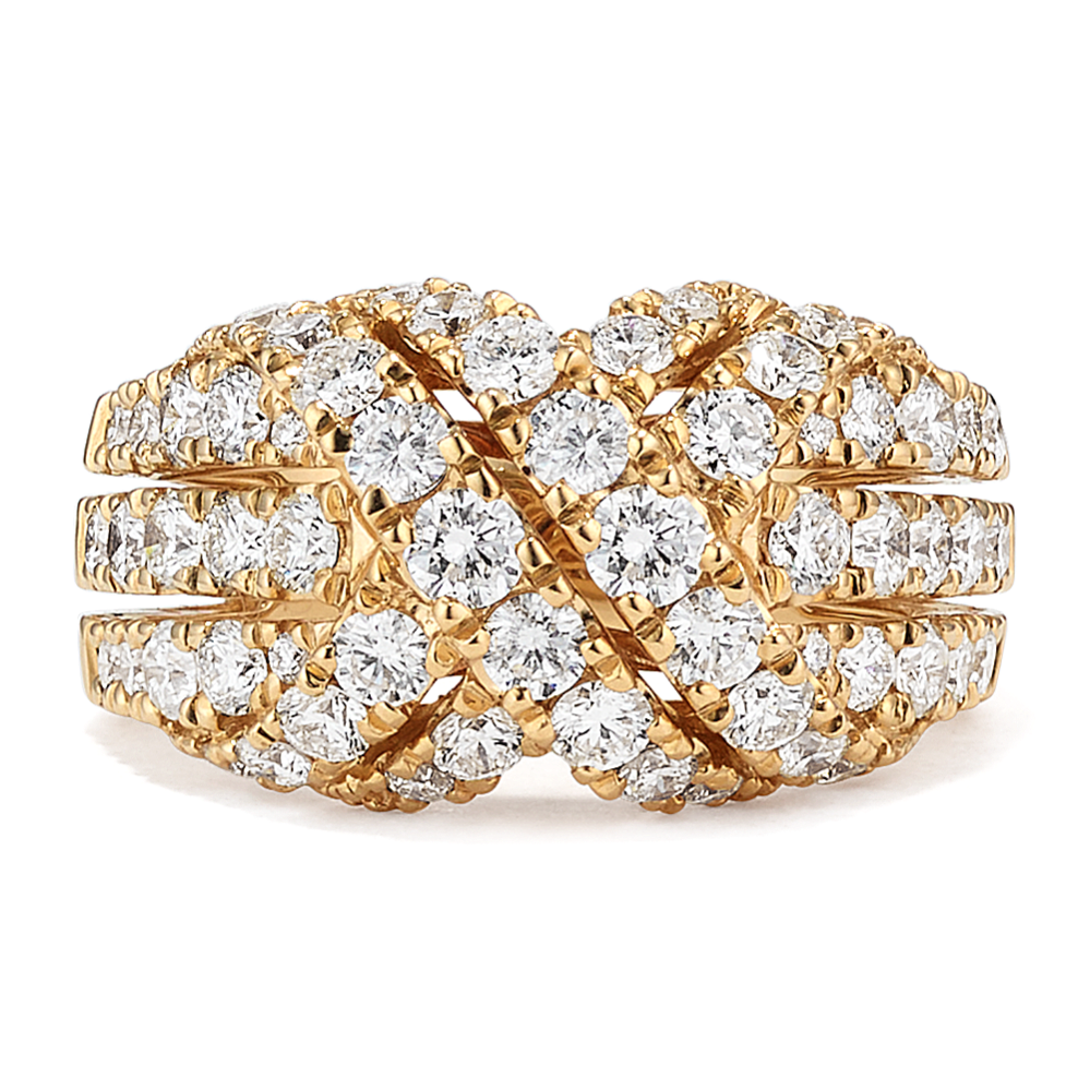 Diamond Pave Knot Ring