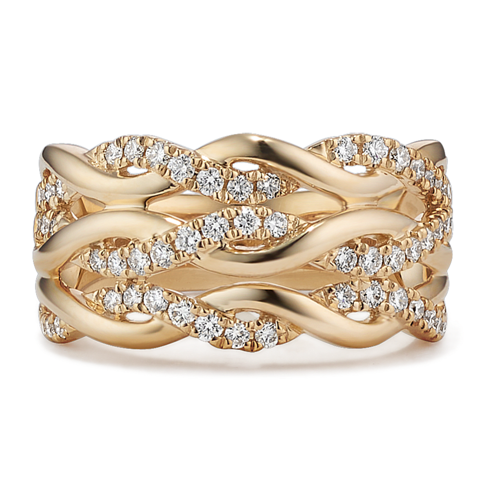 Sasha Diamond Pave Twist Ring