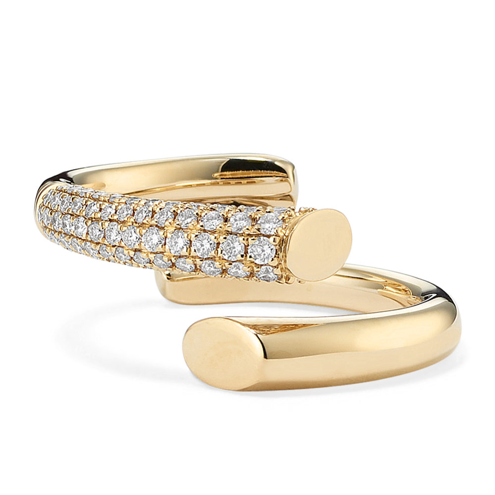 Contemporary Diamond Pave Ring Guard