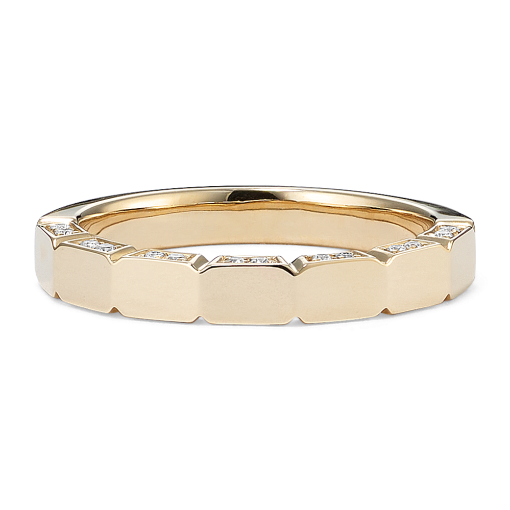 Diamond Edge Geometric Band