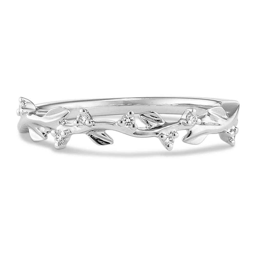 Woodland Diamond Band in Platinum