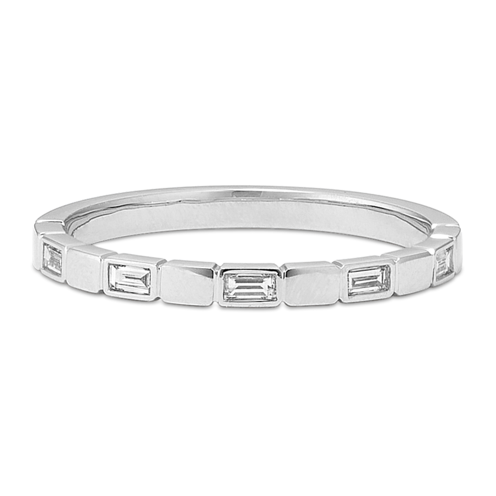 Geometric Baguette Diamond Band