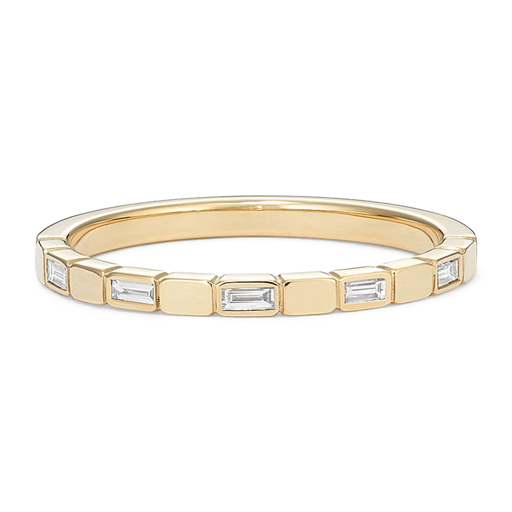 Geometric Baguette Diamond Band