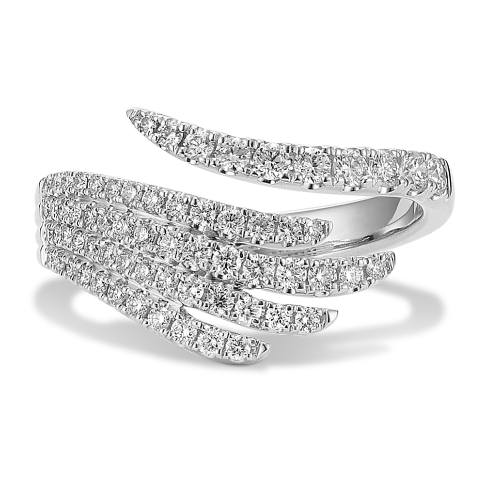 Feather Diamond Pave Wrap Ring Shane Co