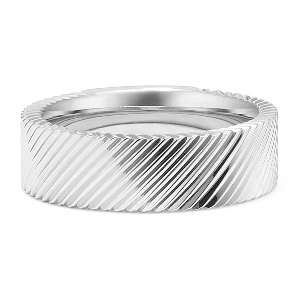 Grooved Sterling Silver Ring