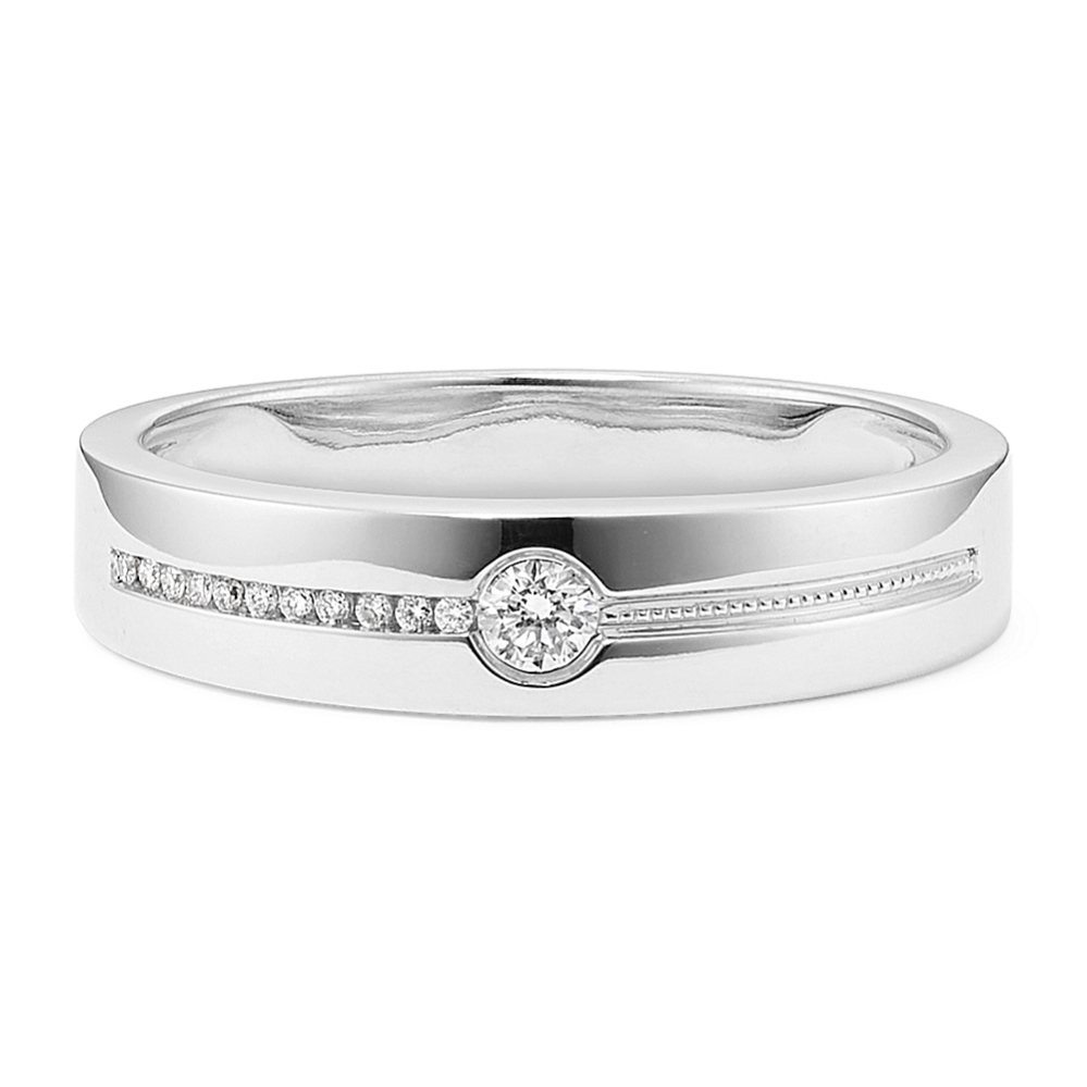 Orion 14K White Gold & Diamond Band (4.5mm)