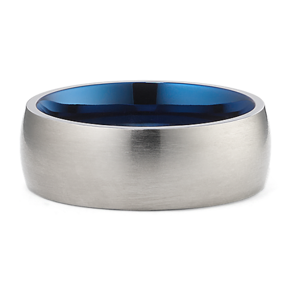 Titanium Band with Blue Ionic Plating (8mm)