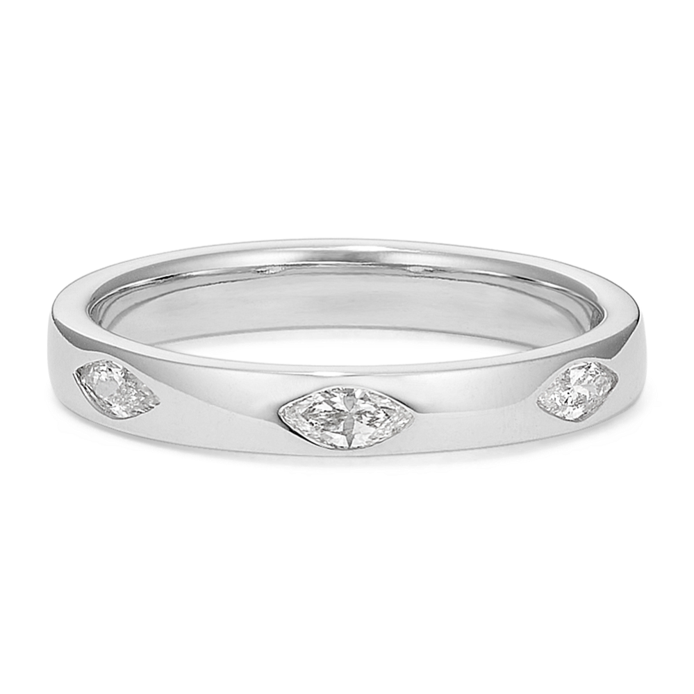Flush-Set Marquise Diamond Band