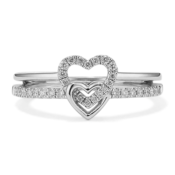 Heart's Embrace Diamond Pave Ring