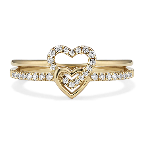 Heart's Embrace Diamond Pave Ring