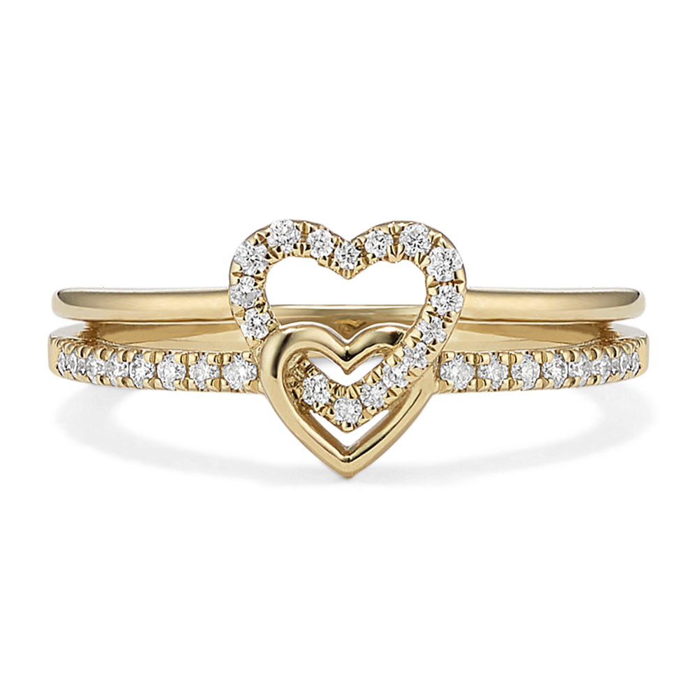 Heart's Embrace Diamond Pave Ring