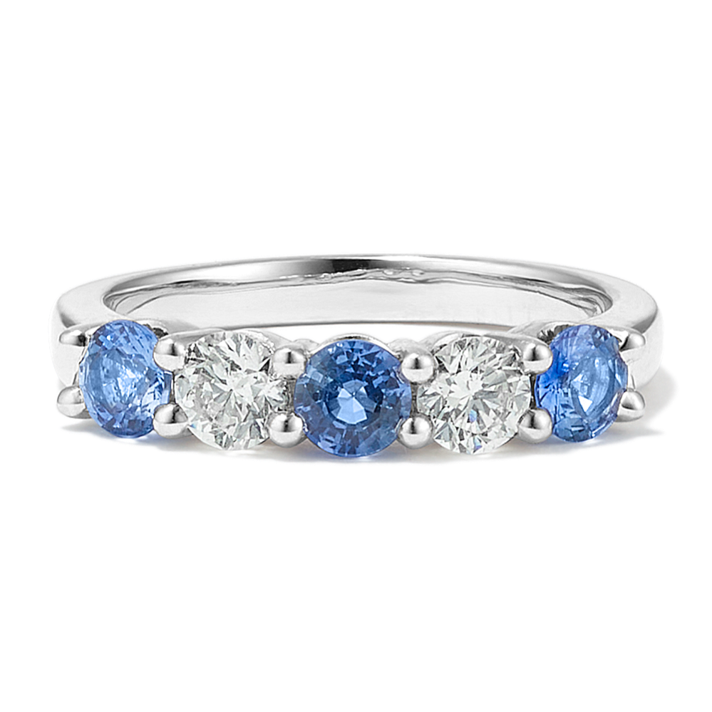 Lilla Kentucky Blue Sapphire & Diamond Band