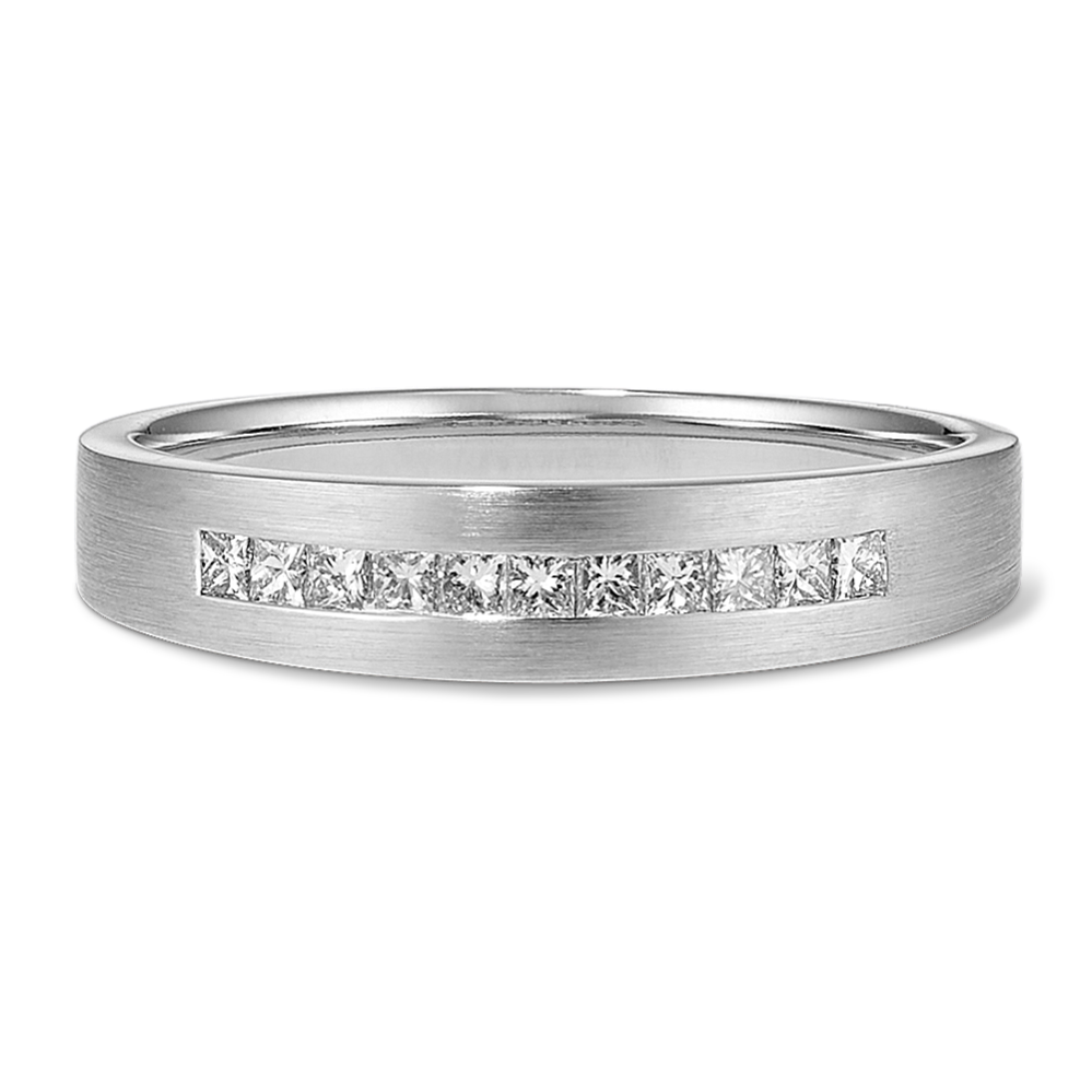 Silas 14K White Gold & Diamond Band (5mm)