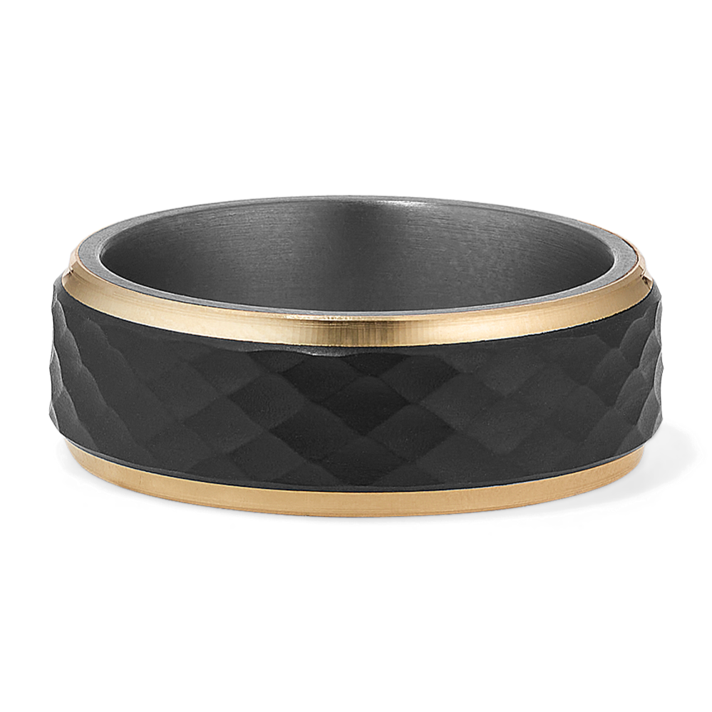 Hammered Carbon Fiber & Tantalum Band (8mm)